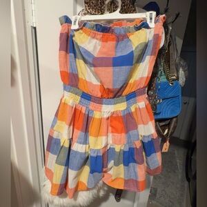 Colorful Plaid Women's dress medium